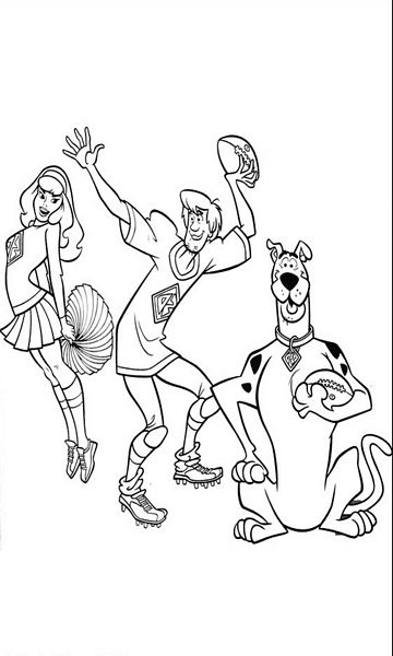 kolorowanka Scooby Doo malowanka do wydruku z bajki dla dzieci, Daphne, Kudłaty do pokolorowania kredkami, obrazek nr 34